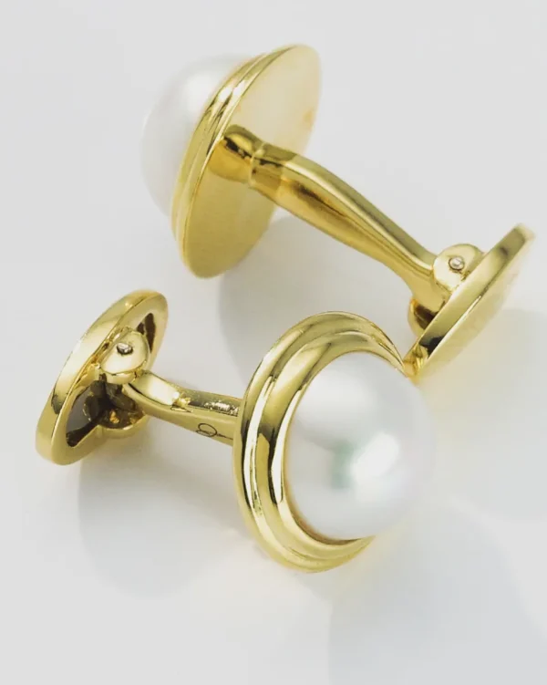Pearl 18K Gold Cufflinks