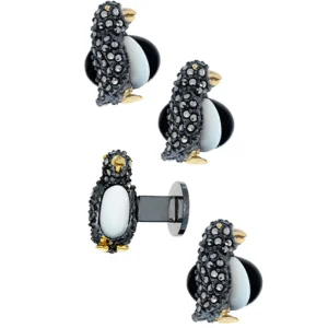 Penguin Sterling Tuxedo Studs
