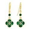 Petal Gemstone Gold Vermeil Sterling Drop Earrings