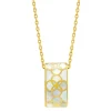 Petal Gemstone Gold Vermeil Sterling Pendant Necklace