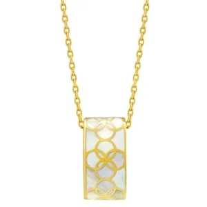 Petal Gemstone Gold Vermeil Sterling Pendant Necklace