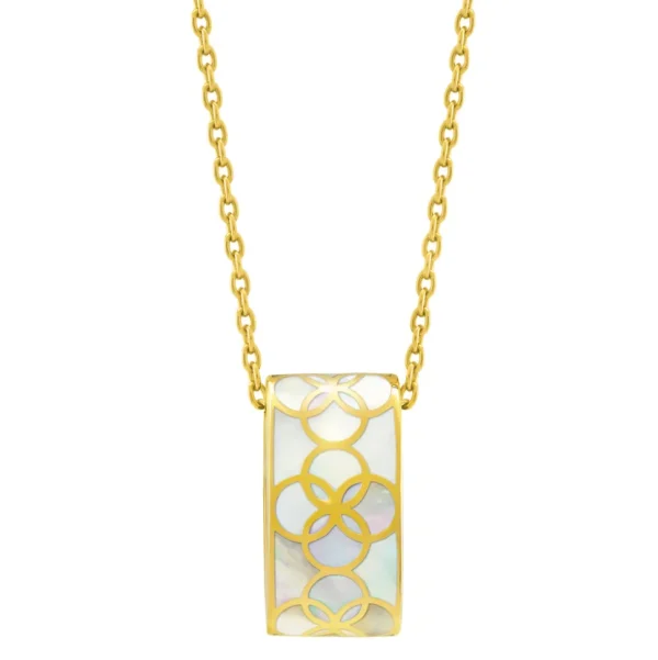 Petal Gemstone Gold Vermeil Sterling Pendant Necklace