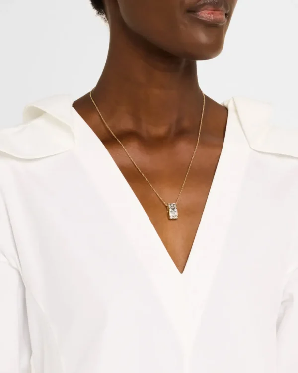 Petal Gemstone Gold Vermeil Sterling Pendant Necklace