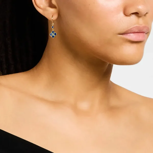 Petal Gemstone Gold Vermeil Sterling Drop Earrings