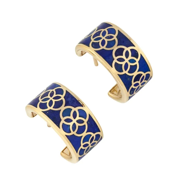 Petal Gemstone Gold Vermeil Sterling Huggie Earrings