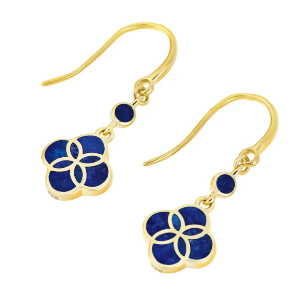 Petal Gemstone Gold Vermeil Sterling Drop Earrings