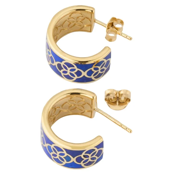 Petal Gemstone Gold Vermeil Sterling Huggie Earrings