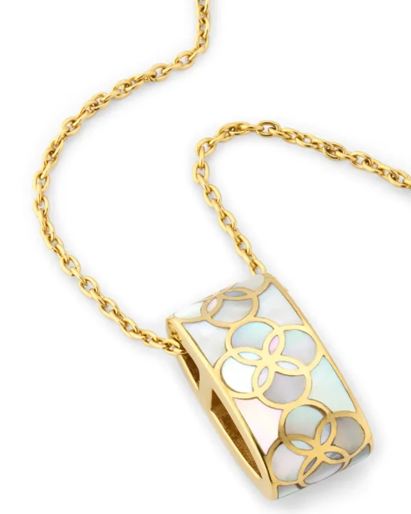 Petal Gemstone Gold Vermeil Sterling Pendant Necklace