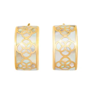 Petal Gemstone Gold Vermeil Sterling Huggie Earrings