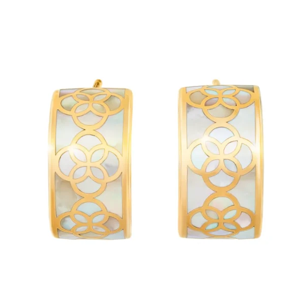 Petal Gemstone Gold Vermeil Sterling Huggie Earrings