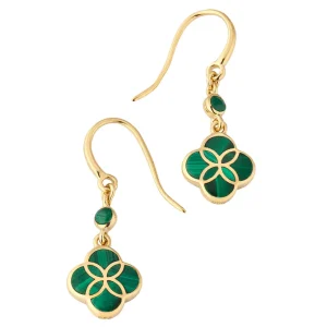 Petal Gemstone Gold Vermeil Sterling Drop Earrings