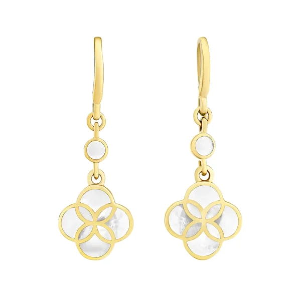 Petal Gemstone Gold Vermeil Sterling Drop Earrings