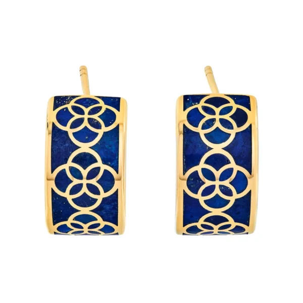 Petal Gemstone Gold Vermeil Sterling Huggie Earrings