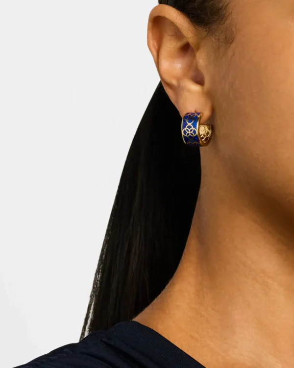 Petal Gemstone Gold Vermeil Sterling Huggie Earrings