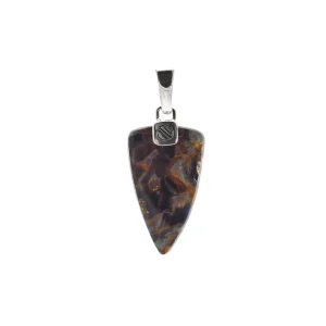 Pietersite One-of-a-Kind Arrow Pendant Sterling Silver Necklace