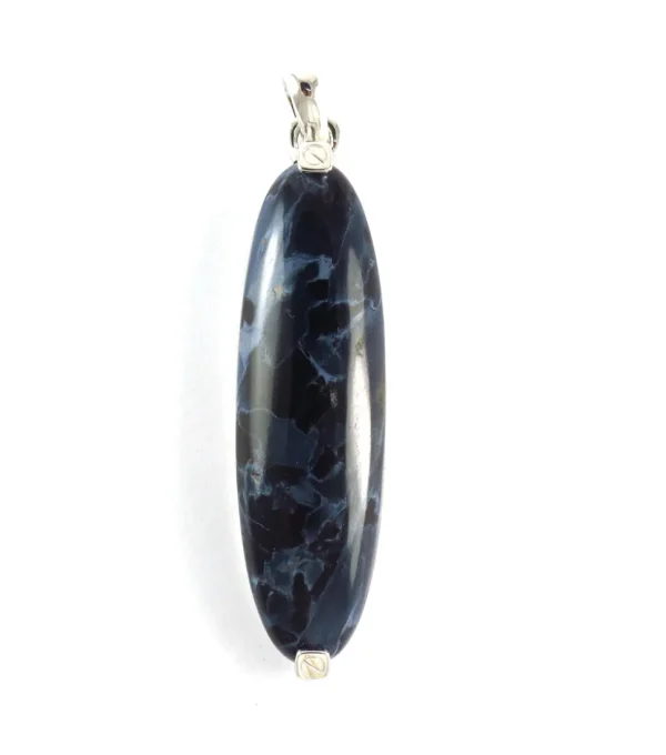 Pietersite One-of-a-Kind Oblong Pendant Sterling Silver Necklace