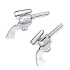 Pistol with Bullet Back Mother of Pearl Sterling Cufflinks
