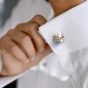 Puzzle Moving Cube Sterling Cufflinks