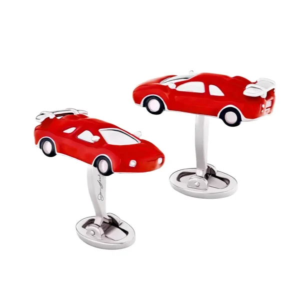 Race Car Sterling Cufflinks