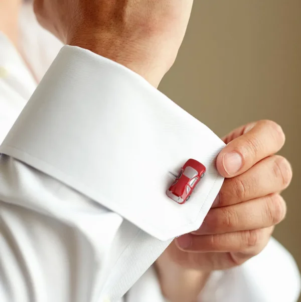 Race Car Sterling Cufflinks