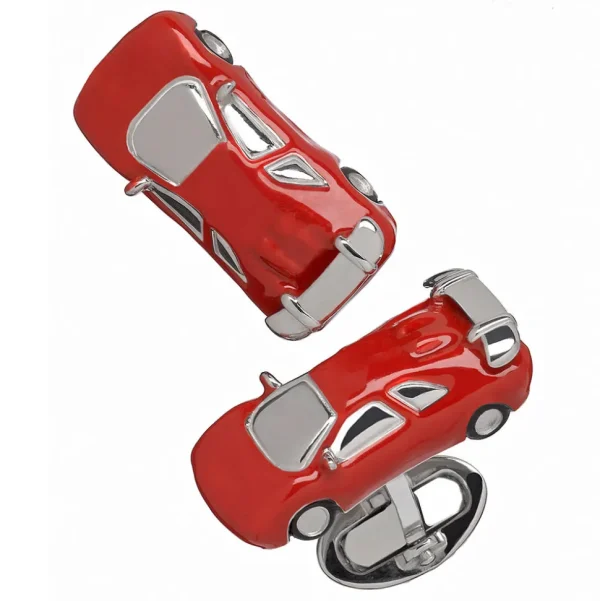 Race Car Sterling Cufflinks