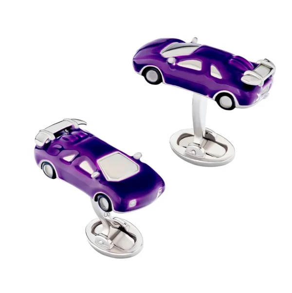 Race Car Sterling Cufflinks