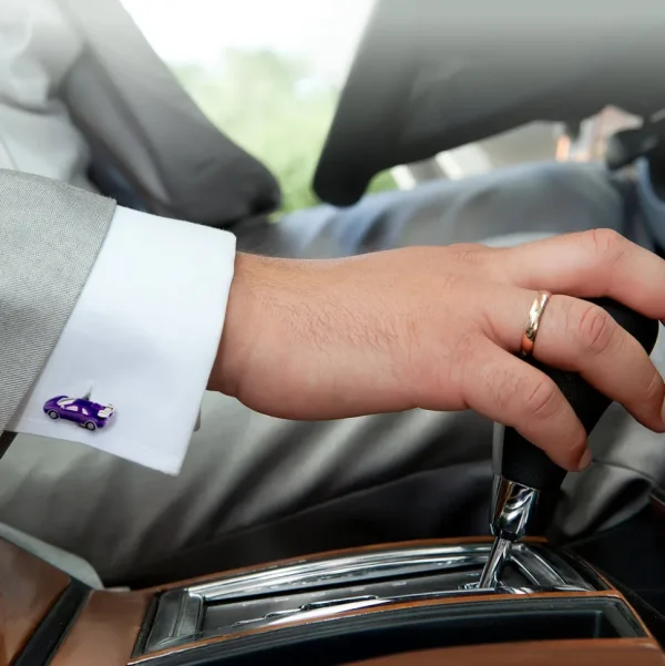 Race Car Sterling Cufflinks
