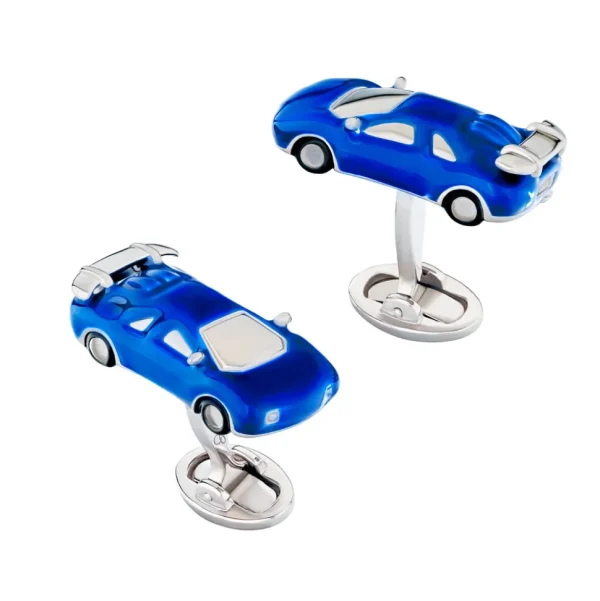 Race Car Sterling Cufflinks