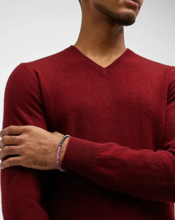 Red Ruby & Freshwater Pearls Flex Bracelet