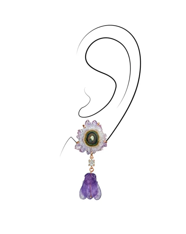 Rio Grande do Sul 18K Rose Gold One of a Kind Earrings