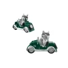 Road Hog British Racing Green Sterling Cufflinks