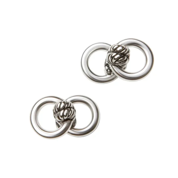 Rope Knot Horseshoe Sterling Cufflinks