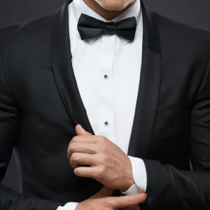 Round Black Onyx SINGLE Tuxedo Stud