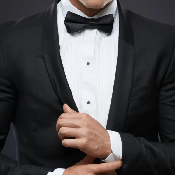 Round Black Onyx SINGLE Tuxedo Stud