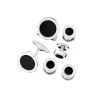 Round Black Onyx Sterling Cufflinks & Studs