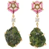 Serengeti 18K Gold One of a Kind Gemstone Earrings