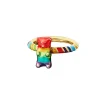 SINGLE Rainbow Gummy Bear Sterling Silver Ring with 18K Gold Vermeil
