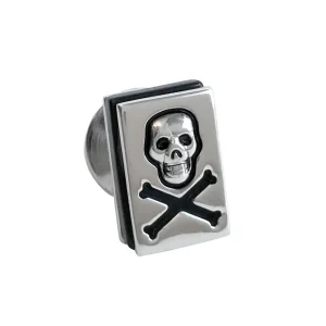Skull and Crossbones Sterling Lapel Pin