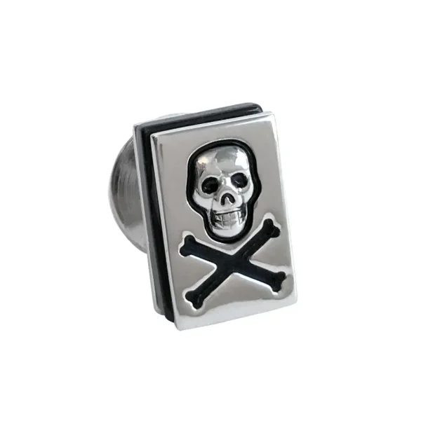 Skull and Crossbones Sterling Lapel Pin