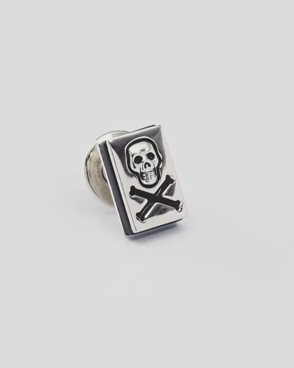 Skull and Crossbones Sterling Lapel Pin