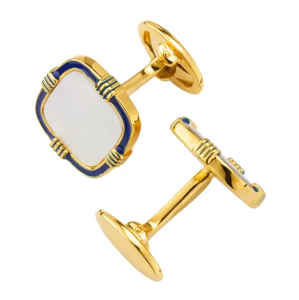 Square Mother-Of-Pearl 18K Gold Vermeil Cufflinks