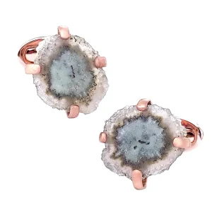 Stalactite White Jasper Sterling Cufflinks