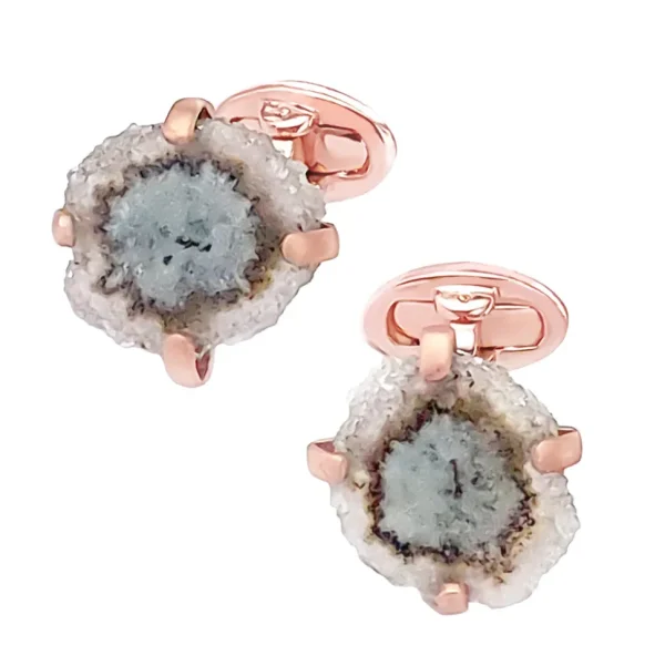 Stalactite White Jasper Sterling Cufflinks