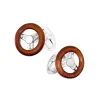 Steering Wheel Carved Sterling Cufflinks