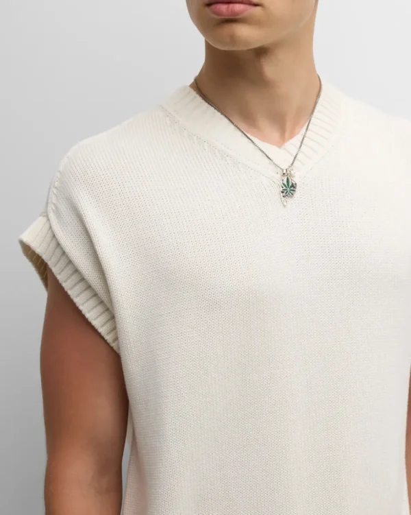 Sterling Silver Surf Charm Necklace