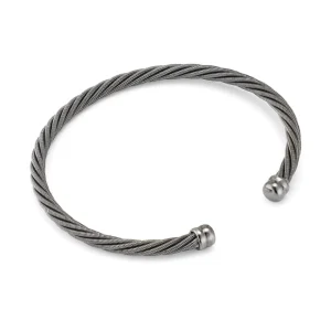 Sterling Silver Twisted Cable Adjustable Cuff
