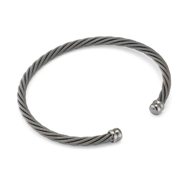 Sterling Silver Twisted Cable Adjustable Cuff