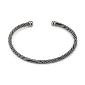 Sterling Silver Twisted Cable Adjustable Cuff