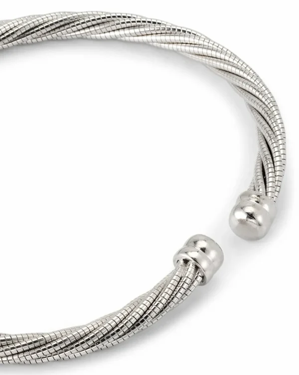 Sterling Silver Twisted Cable Adjustable Cuff