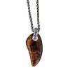 Tiger Eye Gemstone Horn Necklace Pendant